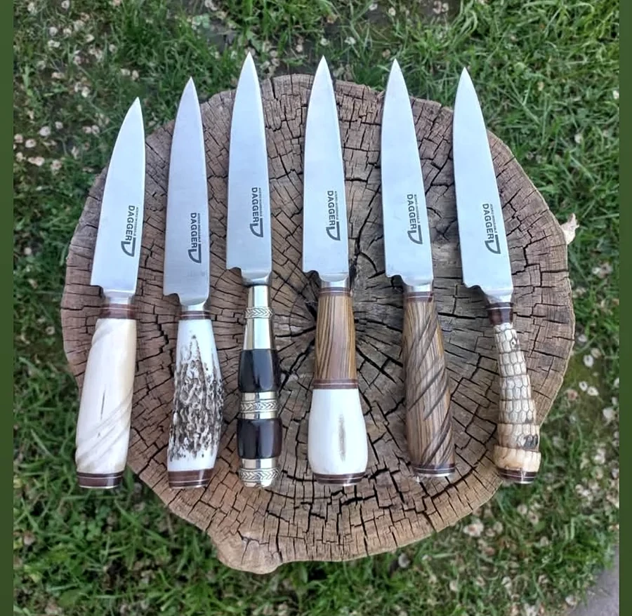 Cuchillos criollos artesanales de disco de arado y línea Dagger